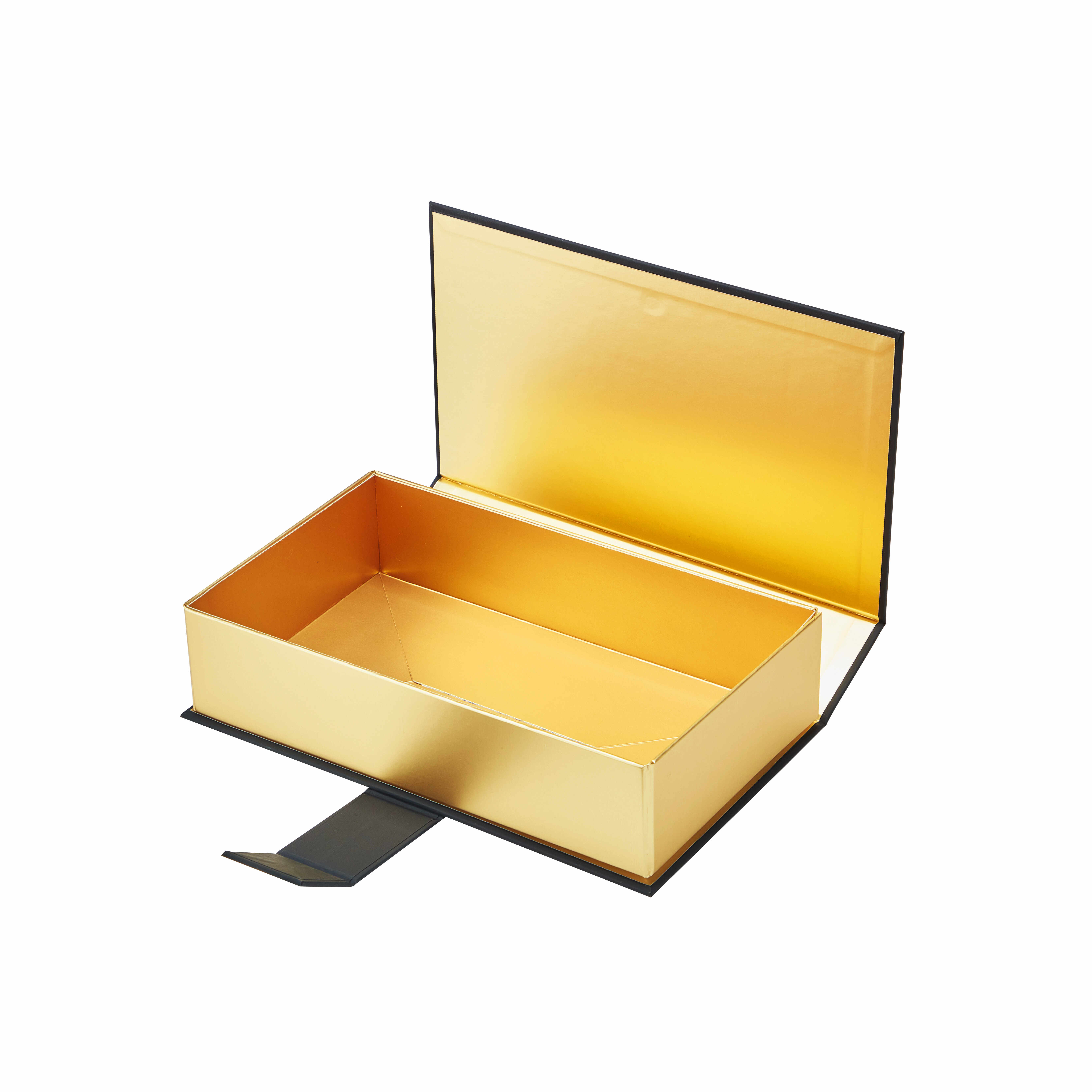 Custom Rigid Magnetic Box Made in China with Gold Card Paper Interior