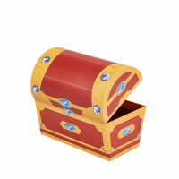 Custom Wholesale Wooden Gift Toy Pirate Decorative Large Boxes Paper Cardboard Treasure Chest Box