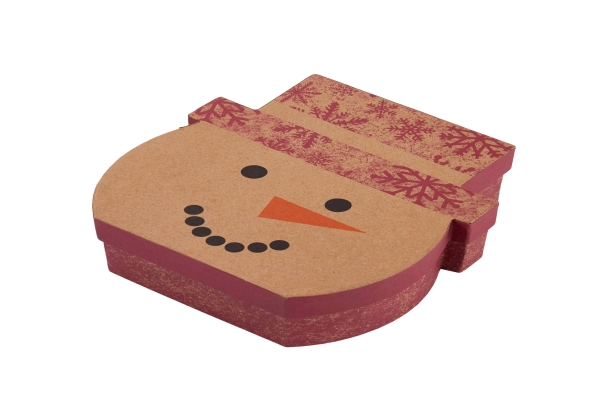 Vintage Snowman-Shaped Rigid Lid and Base Box | Custom Holiday Gift Packaging