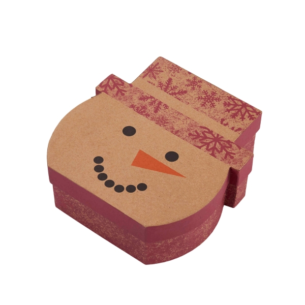Vintage Snowman-Shaped Rigid Lid and Base Box | Custom Holiday Gift Packaging