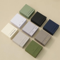 Custom Premium Drawer Sliding Rigid Cardboard Jewelry Paper Packaging Box For Jewellery With Suede Pouch
