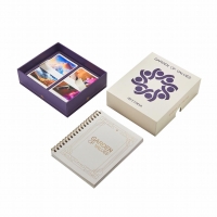 Lid and Base Box for Paper Cards — Custom Rigid Box with Embossed Logo 