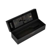 Custom Design Foil logo Magnetic Closure Rigid Black PU leather 750ml Wine Bottle Packaging Box With EVA Foam Insert