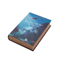  Custom Luxury Premium Color Blue Rigid Cardboard with Magnetic Flap Packaging Book Style Gift Box