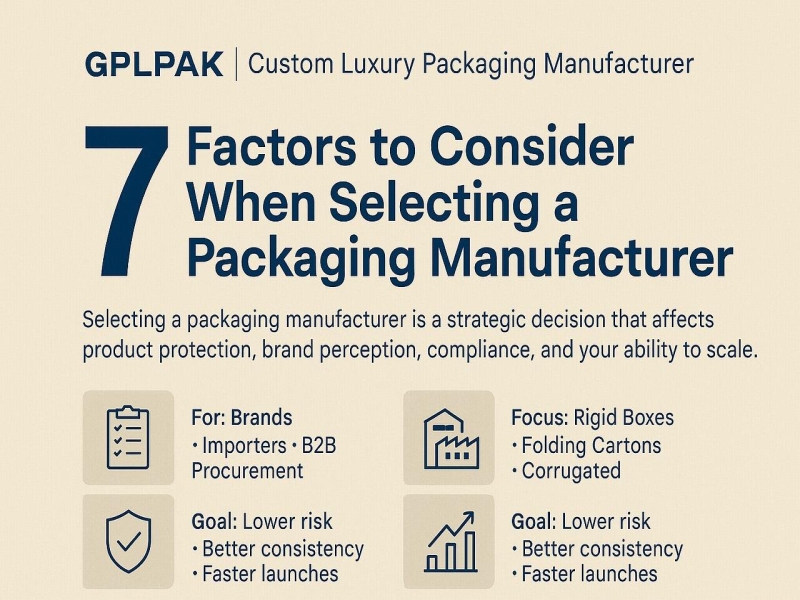 7 Factors to Consider When Selecting a Packaging Manufacturer