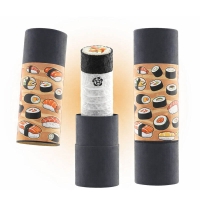 Ready Mould Sushi Burrito Tube Cylinder Push pop Up Roll Packaging Pushpop Verpackung Sushi Boxes with Soy Sauce Bottles