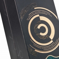 Custom Personalized Premium Natural Empty Double-Door Paper Wine Box Packaging With Foil-Stamped Logo
