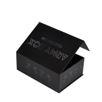 Custom Luxury Matte Black Magnetic Closure Boxes for Shoes, Bags & Apparel