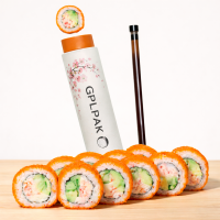 Direct Factory Paper Tube Sushi Cylinder Push pop Up Roll Packaging Pushpop Verpackung Sushi Boxes
