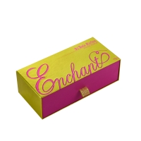 Custom Your Own Logo Gold Card Paper Drawer Pull-Out Rigid Box Perfume Packaging With Pvc Insert