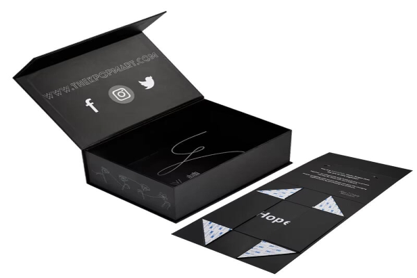 Custom Luxury Matte Black Magnetic Closure Boxes for Shoes, Bags & Apparel