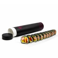 Ready Mould Sushi Burrito Tube Cylinder Push pop Up Roll Packaging Pushpop Verpackung Sushi Boxes with Soy Sauce Bottles