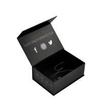 Custom Luxury Matte Black Magnetic Closure Boxes for Shoes, Bags & Apparel