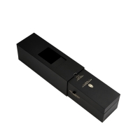 Custom Design Foil logo Magnetic Closure Rigid Black PU leather 750ml Wine Bottle Packaging Box With EVA Foam Insert