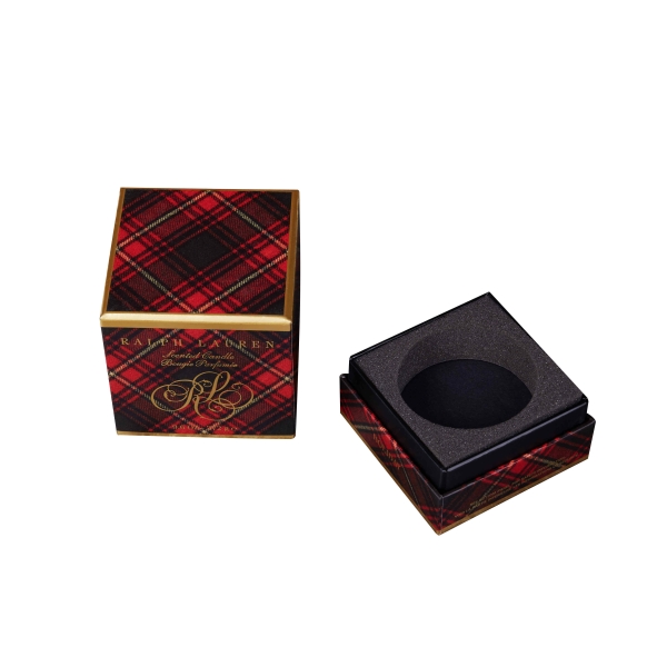Luxury Red Rigid Lid and Base Perfume Box with EVA Insert and Gold foil