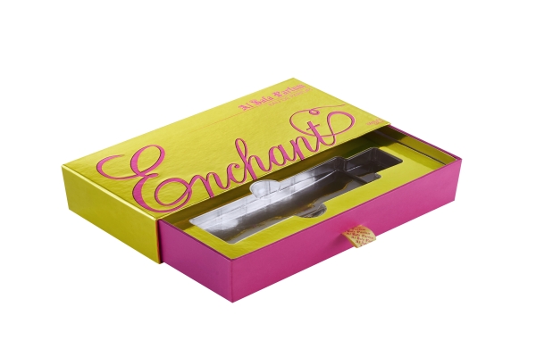 Custom Your Own Logo Gold Card Paper Drawer Pull-Out Rigid Box Perfume Packaging With Pvc Insert