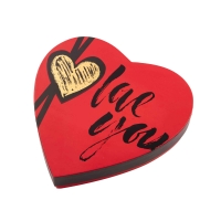 Custom  Rigid Cardboard Heart Shape Chocolate Lid Paper Gift Box  