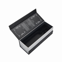 Customized Design Flip Top Rigid Cardboard Scodix Print Uv Logo Paper Box For Wine/Whiskey