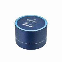Custom Premium Rigid Hard Cardboard Silver Foil Stamped Paper Tube Round Cylindrical Watch Box for Caja de relojes
