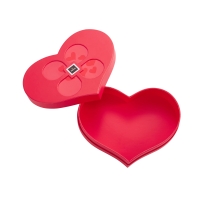 Custom  Rigid Cardboard Heart Shape Chocolate Lid Paper Gift Box  